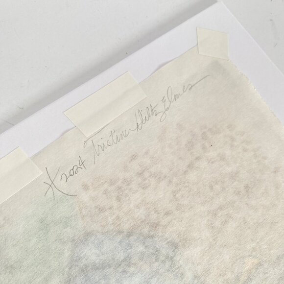 Blue Ballerina Original Handmade Soft Pastel Painting 11x14in Matted Frame Ready - Picture 9 of 9